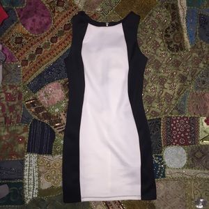 White& black dress